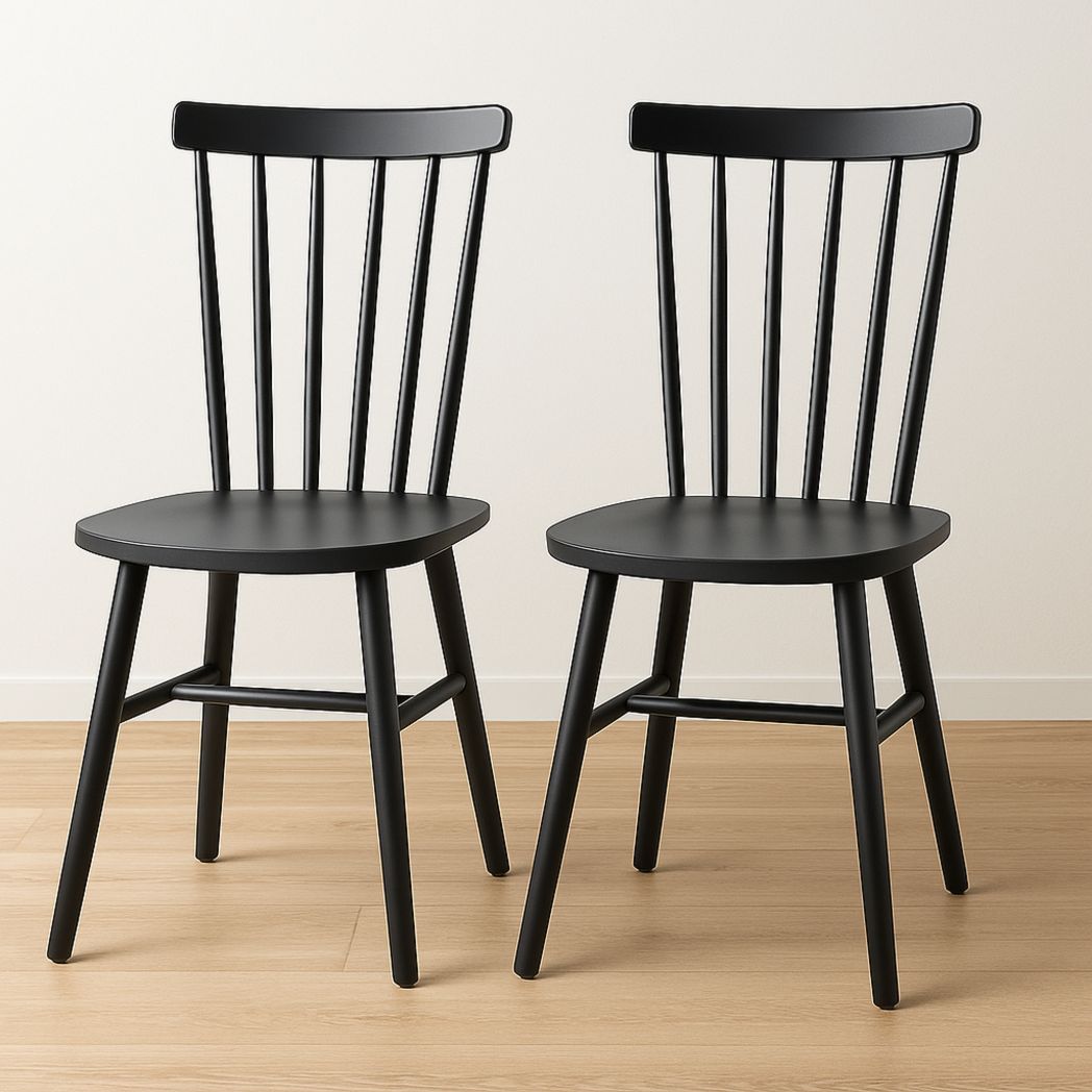 Chaises de salle à manger en bois noir lot de 2
