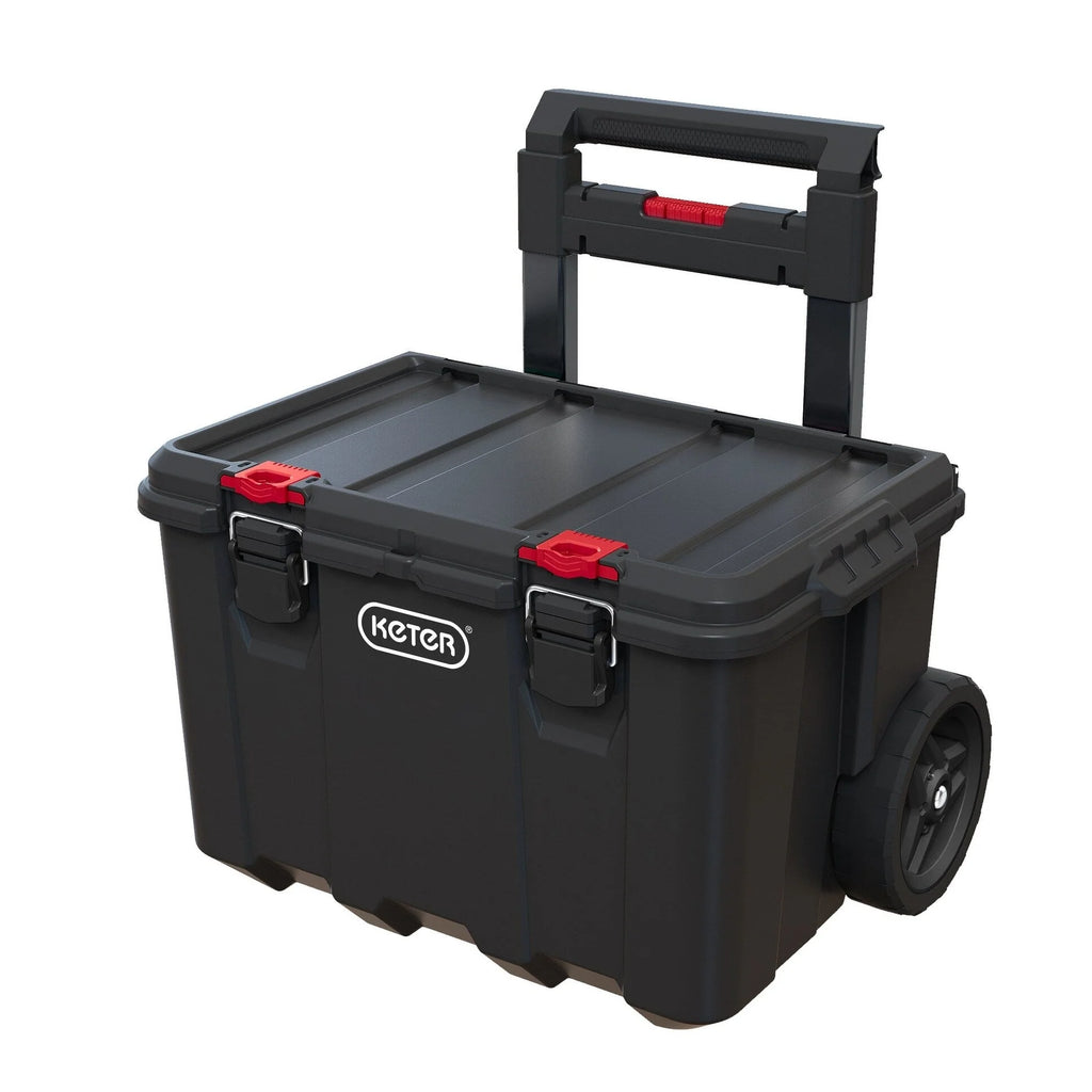 Système de rangement et d'organisation d'outils mobiles Keter Stack-n-Roll 3 pièces, boîte à outils modulaire en résine durable