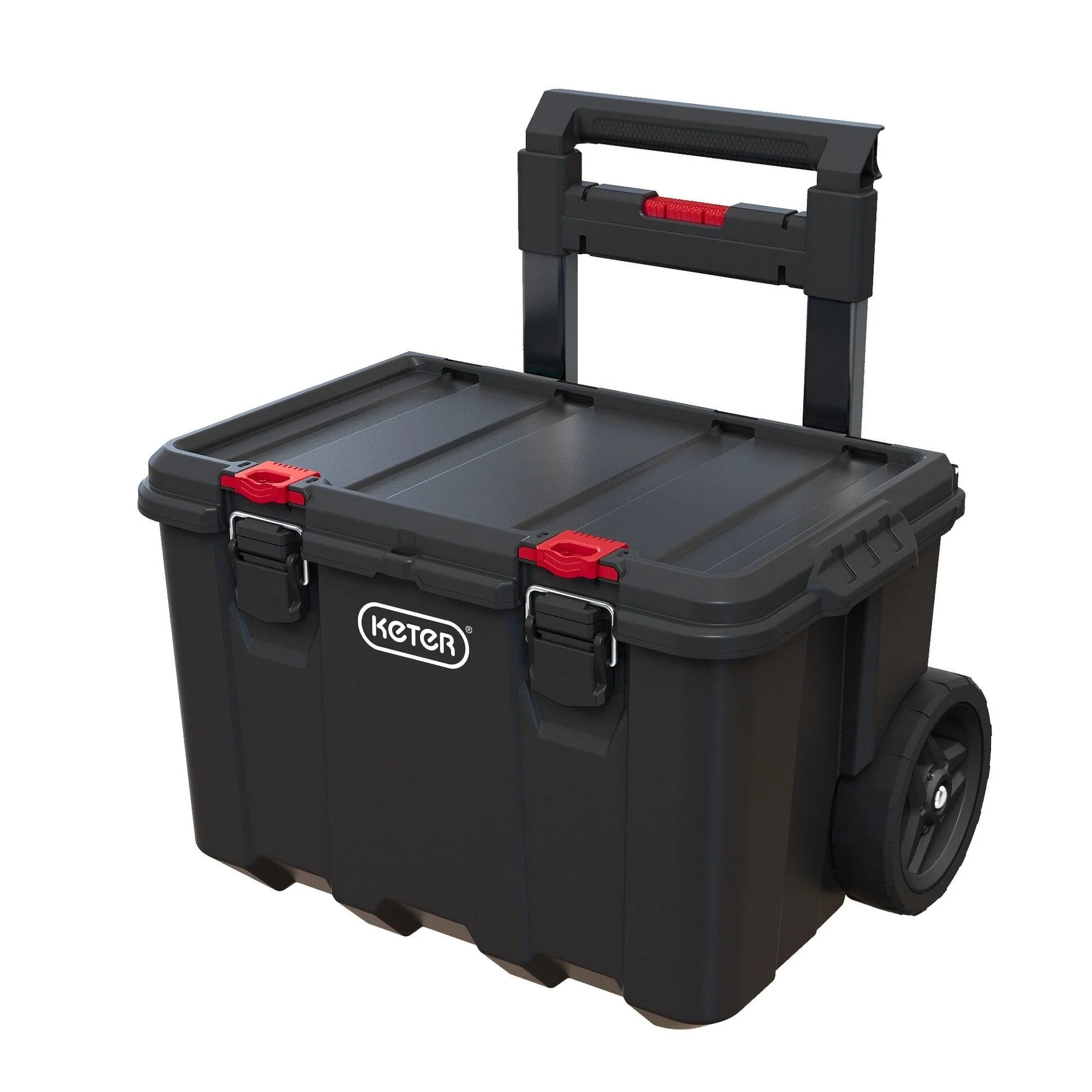 Système de rangement et d'organisation d'outils mobiles Keter Stack-n-Roll 3 pièces, boîte à outils modulaire en résine durable