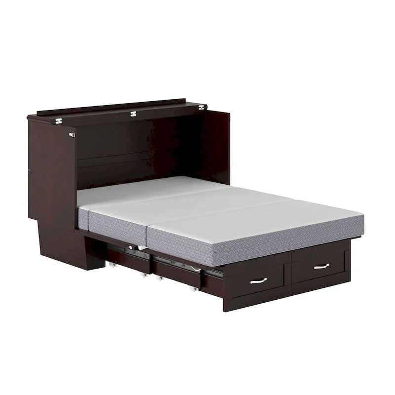 Lit escamotable Monroe Full Murphy avec matelas en mousse à mémoire de forme 6 po