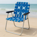 Chaise Pliante en Aluminium et Polypropylène Bleue