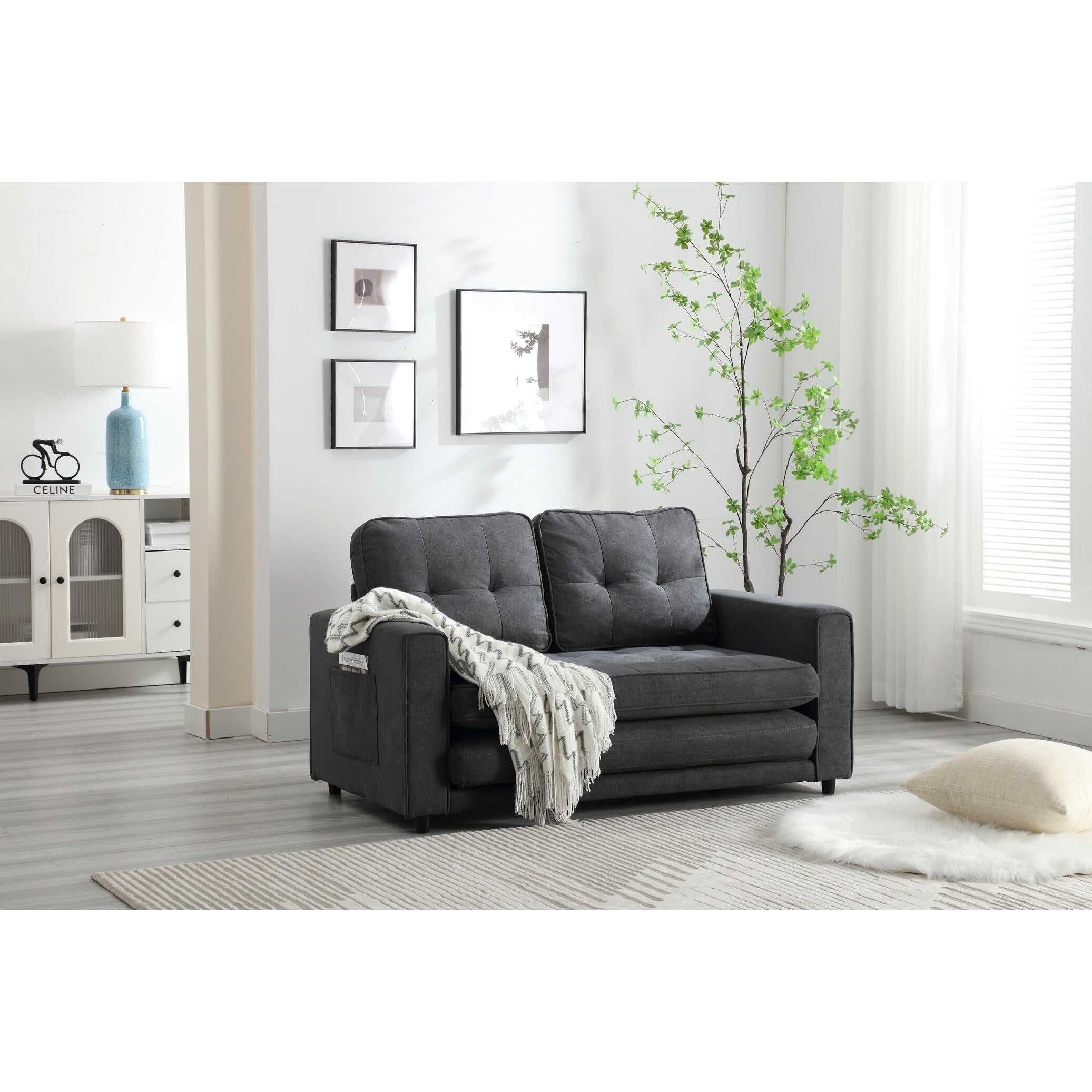 Canapé-lit futon convertible 3 places