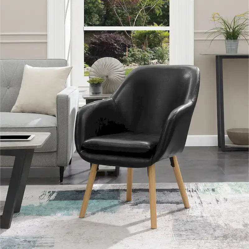 Fauteuil d'appoint rembourré à oreilles Charlotte « Take a Seat » de Convenience Concepts