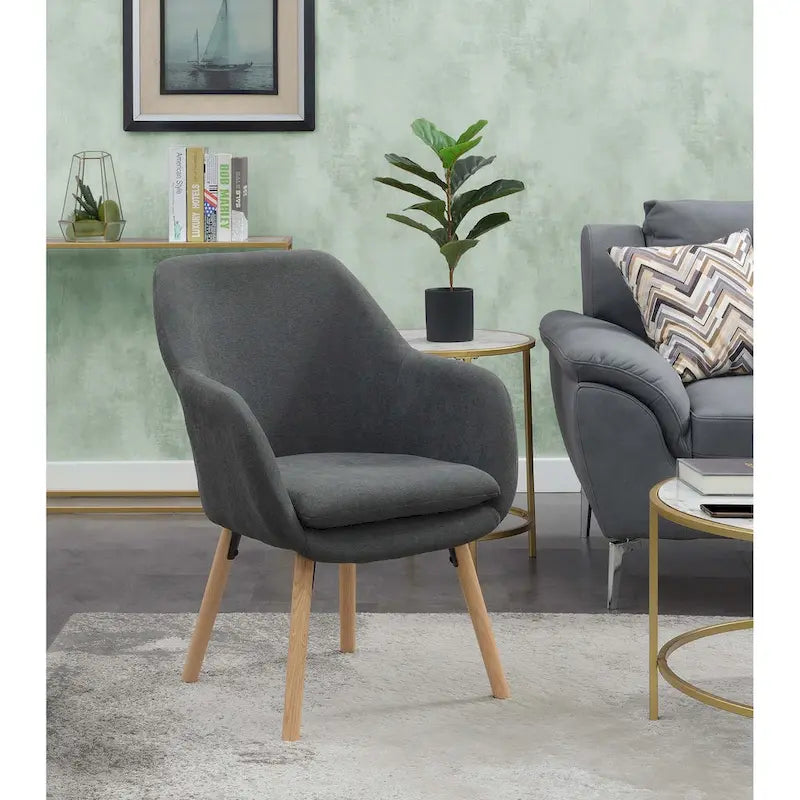 Fauteuil d'appoint rembourré à oreilles Charlotte « Take a Seat » de Convenience Concepts