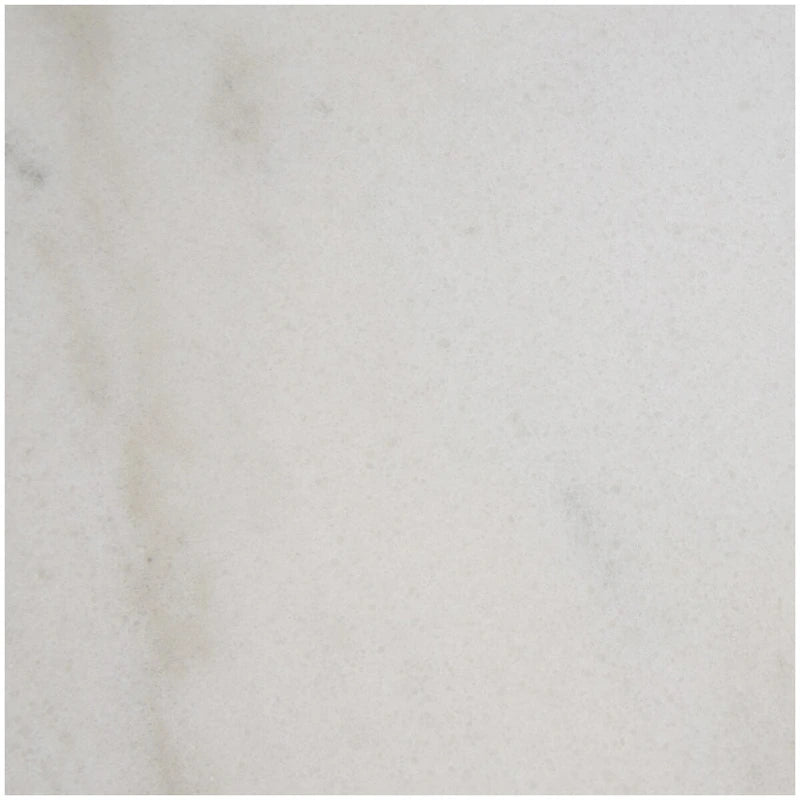 Table d'appoint géométrique en marbre avec support rectangulaire en métal doré - Blanc - Roche River Decor