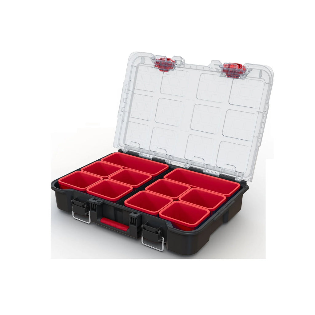Système de rangement et d'organisation d'outils mobiles Keter Stack-n-Roll 3 pièces, boîte à outils modulaire en résine durable