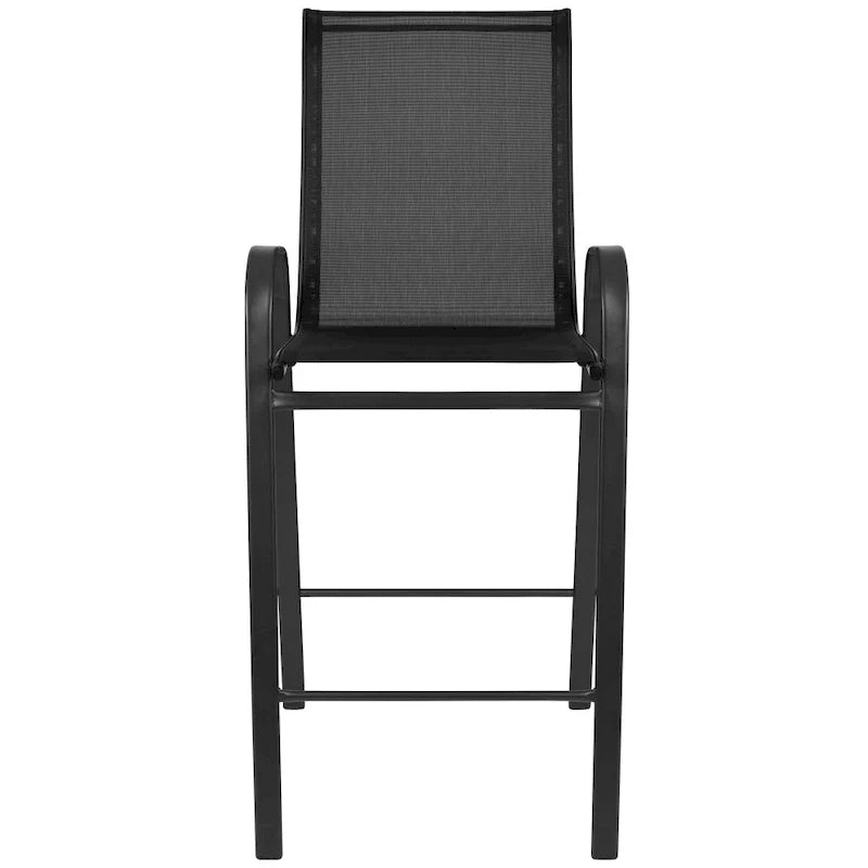 Lot de 4 tabourets de bar d'extérieur avec matériau Flex Comfort - Tabouret de terrasse