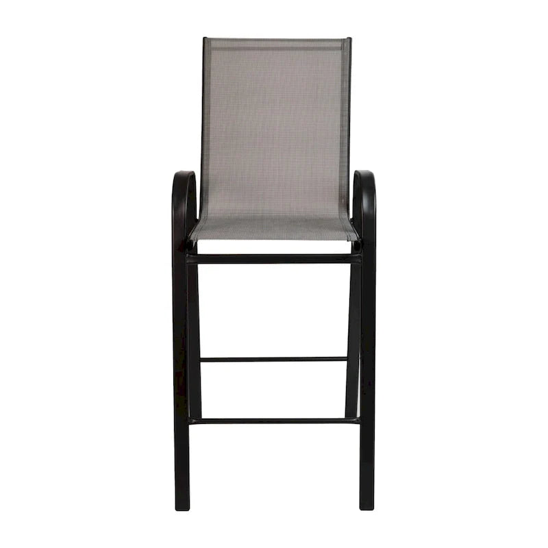 Lot de 4 tabourets de bar d'extérieur avec matériau Flex Comfort - Tabouret de terrasse