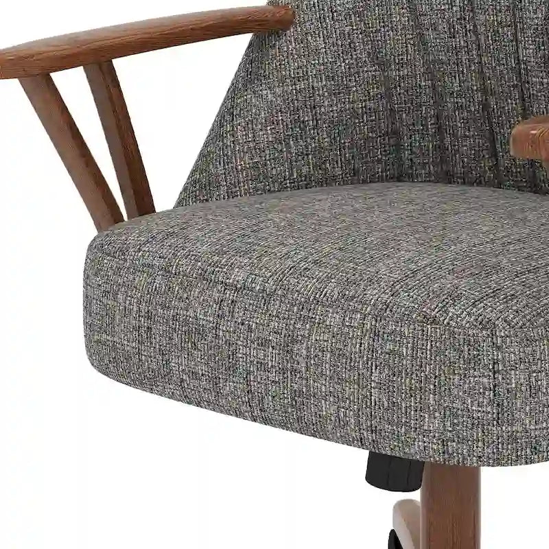 Chaise de salle à manger Chromcraft Cliff Caster, finition noyer