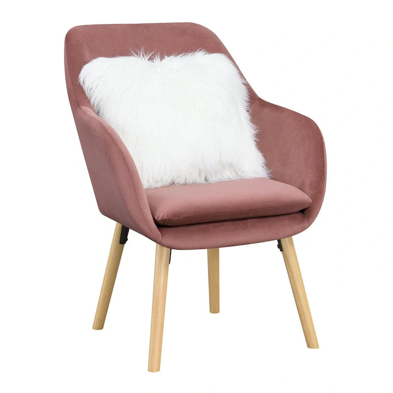 Fauteuil d'appoint rembourré à oreilles Charlotte « Take a Seat » de Convenience Concepts