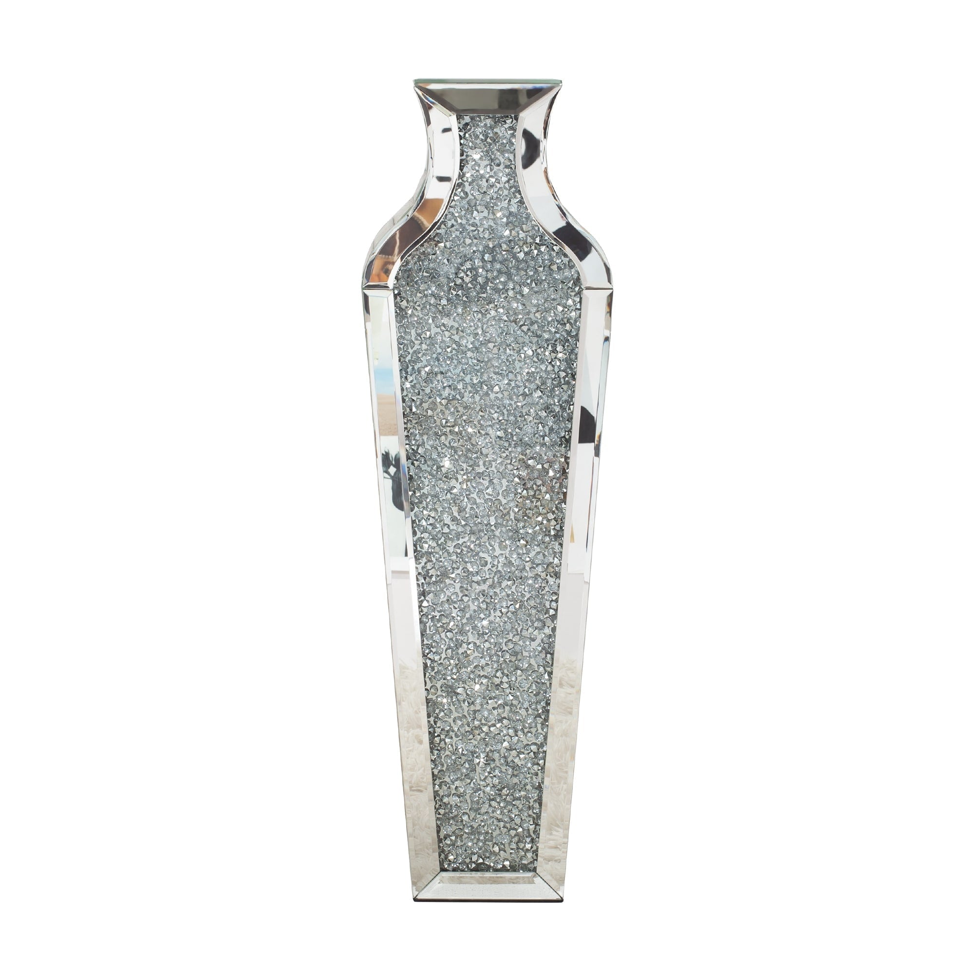 Grand vase de sol en diamants broyés
