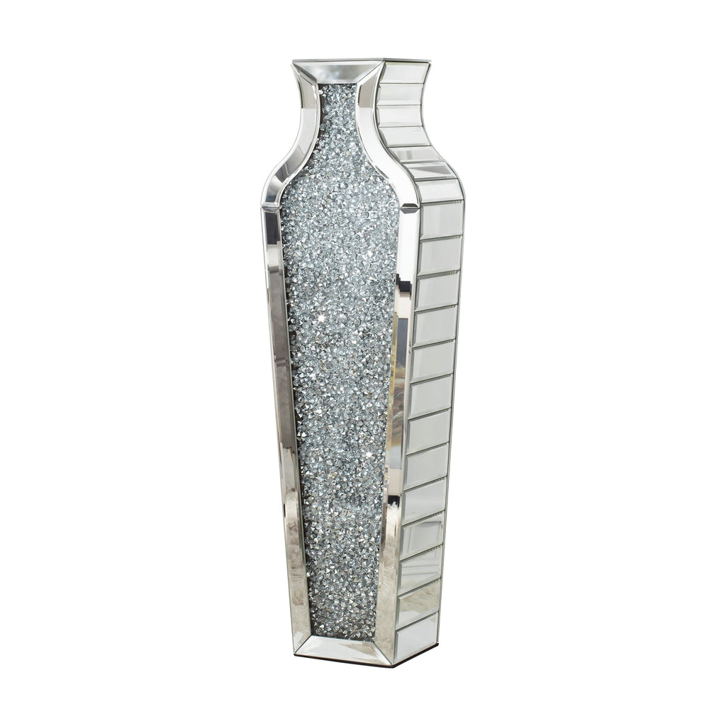 Grand vase de sol en diamants broyés