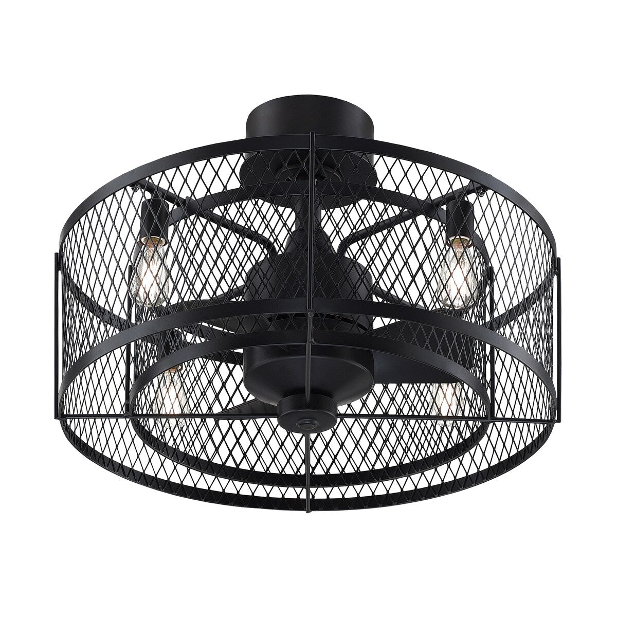 Ventilateur de plafond à 4 lumières Vintere en bronze vieilli de la collection Fanimation Studio