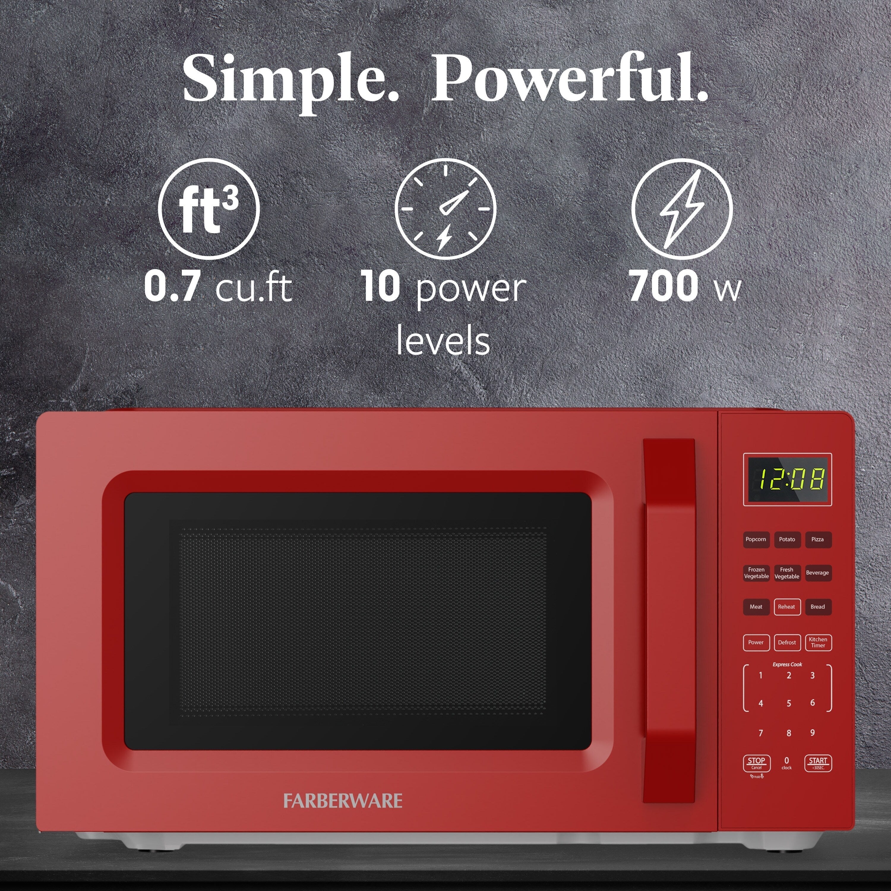 Micro-ondes de comptoir compact Farberware de 700 watts
