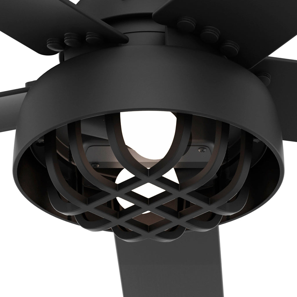 Ventilateur de plafond Hunter 52 Autumn Breeze II pour intérieur/extérieur avec éclairage LED et télécommande - Style industriel, transitionnel, moderne, cage
