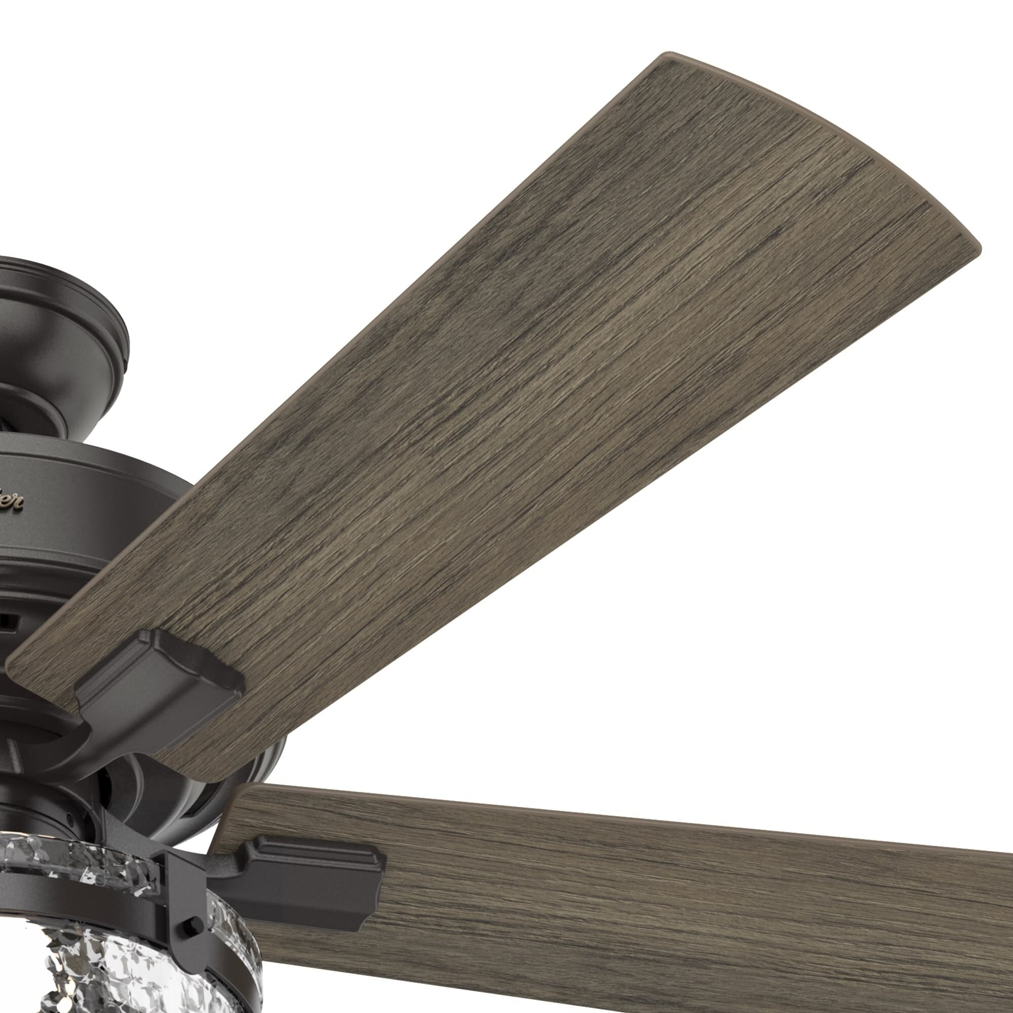 Ventilateur de plafond intérieur/extérieur Hunter 52 Canyon Ridge avec éclairage LED et télécommande - Style campagnard, rustique, industriel