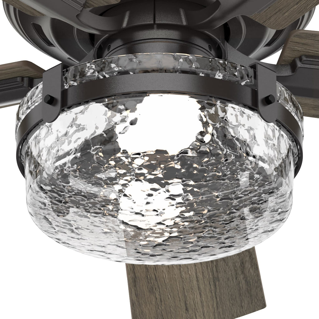 Ventilateur de plafond intérieur/extérieur Hunter 52 Canyon Ridge avec éclairage LED et télécommande - Style campagnard, rustique, industriel
