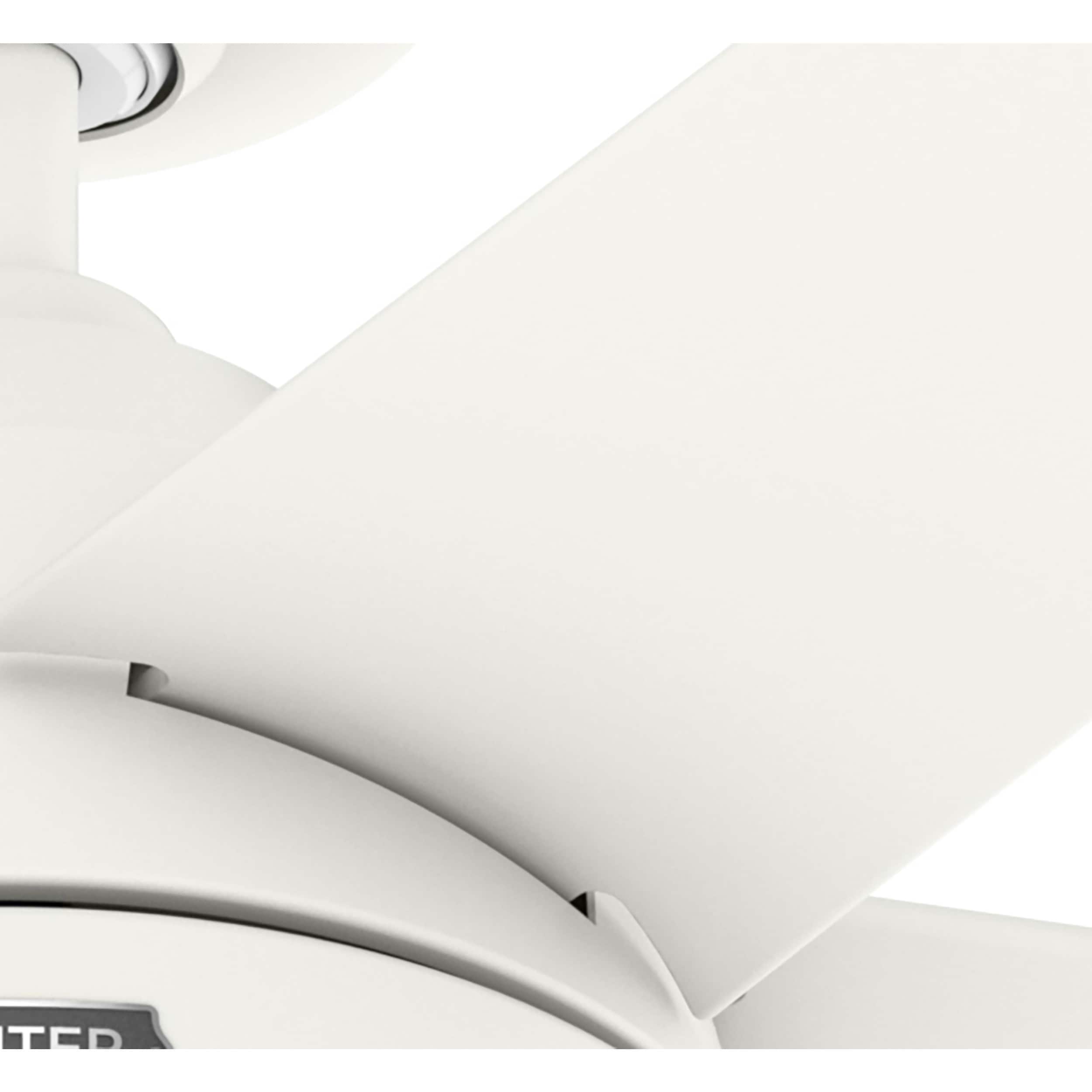 Ventilateur de plafond extérieur Hunter 52 Skyflow avec kit d'éclairage LED, commande murale - Style côtier moderne contemporain - WeatherMax - RÉSISTANT À L'EAU !