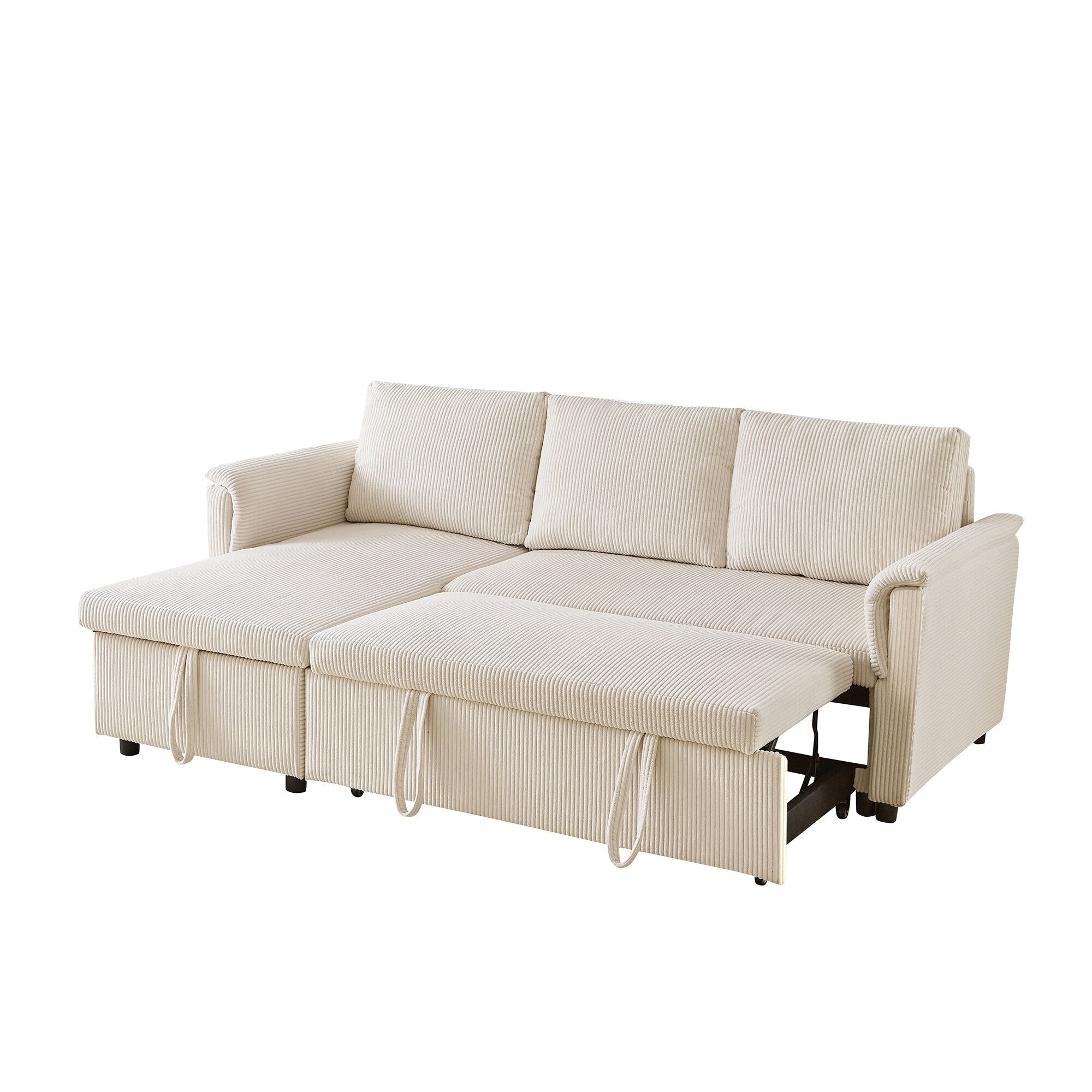 Canapé deux places avec méridienne, canapé d'angle modulable convertible avec méridienne de rangement