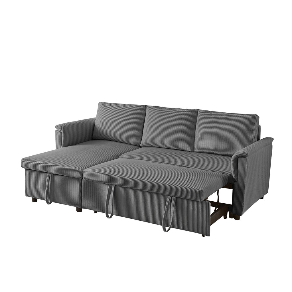 Canapé deux places avec méridienne, canapé d'angle modulable convertible avec méridienne de rangement