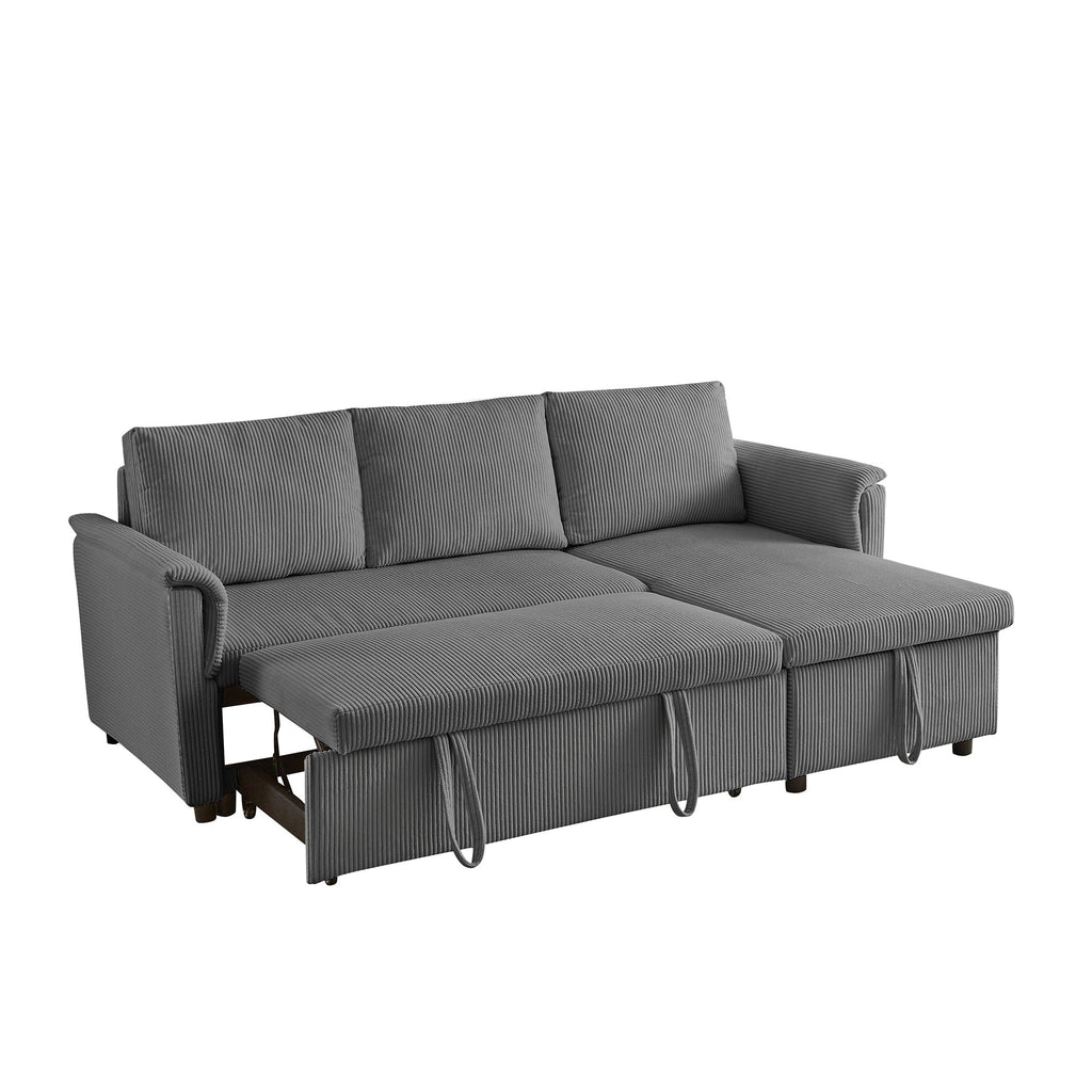 Canapé deux places avec méridienne, canapé d'angle modulable convertible avec méridienne de rangement