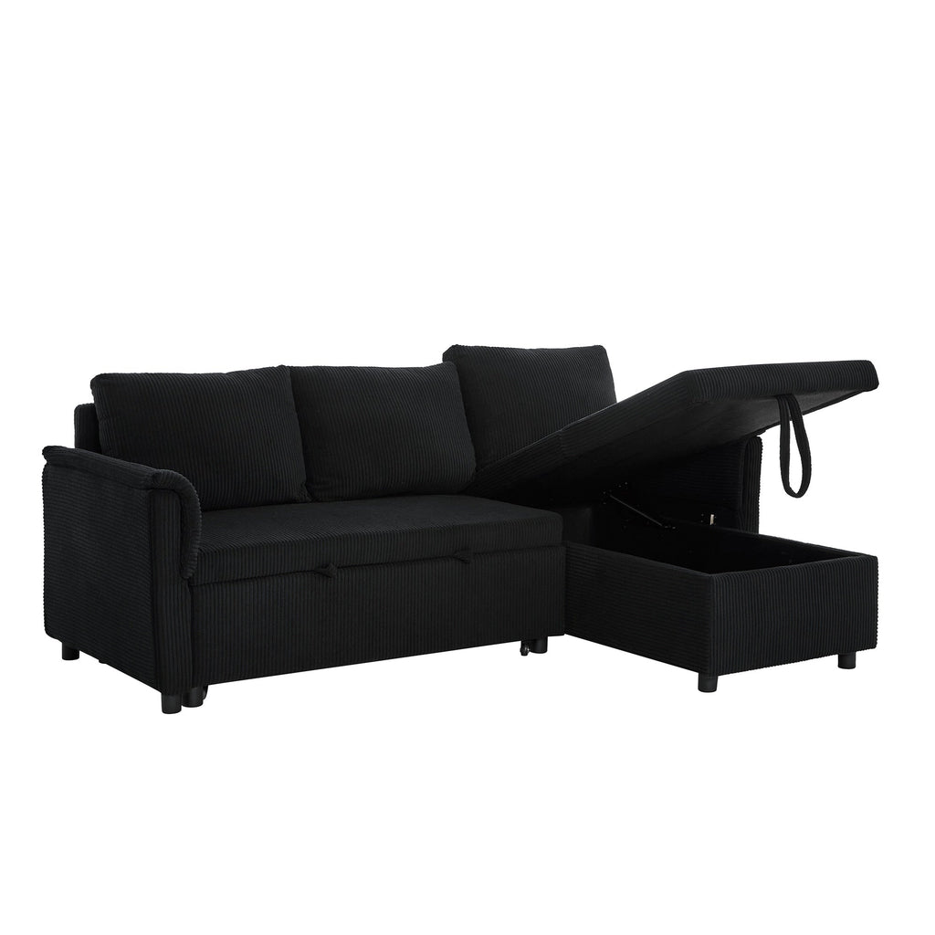 Canapé deux places avec méridienne, canapé d'angle modulable convertible avec méridienne de rangement