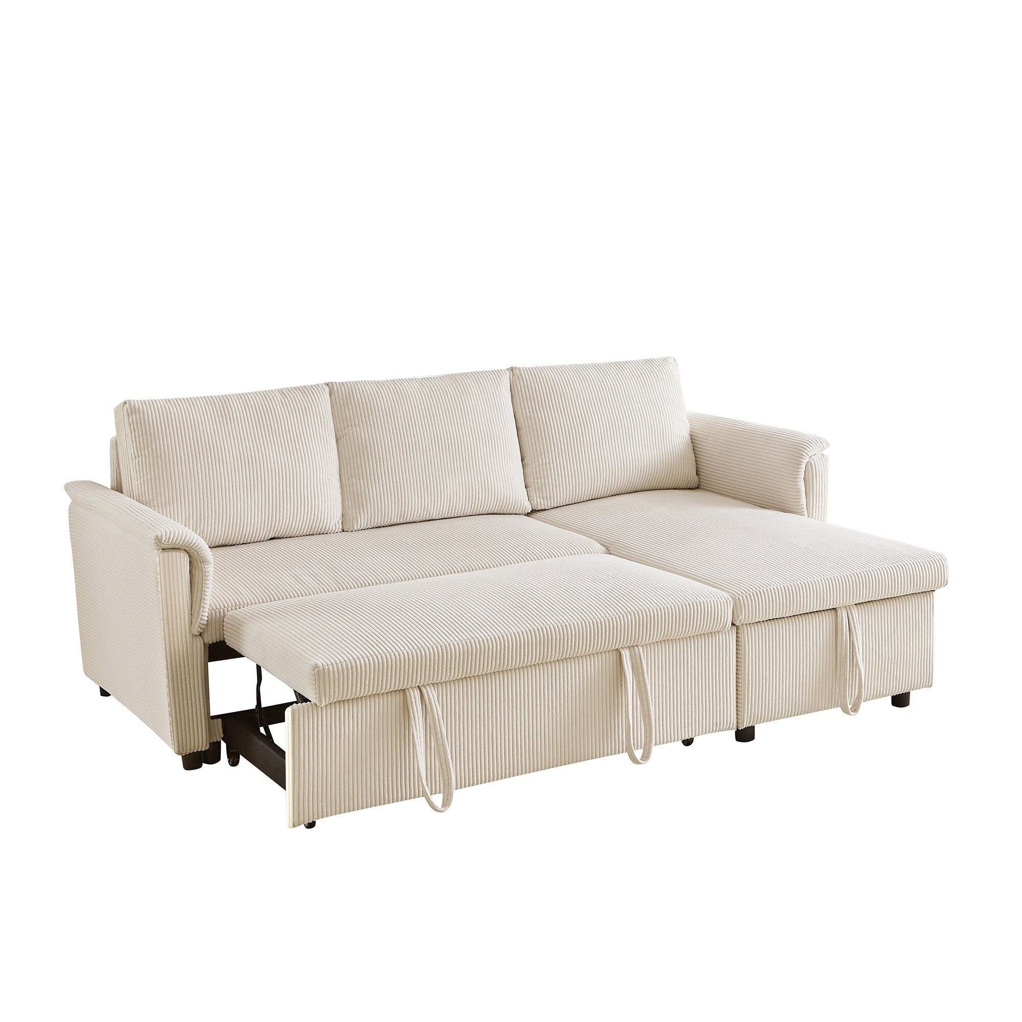Canapé deux places avec méridienne, canapé d'angle modulable convertible avec méridienne de rangement