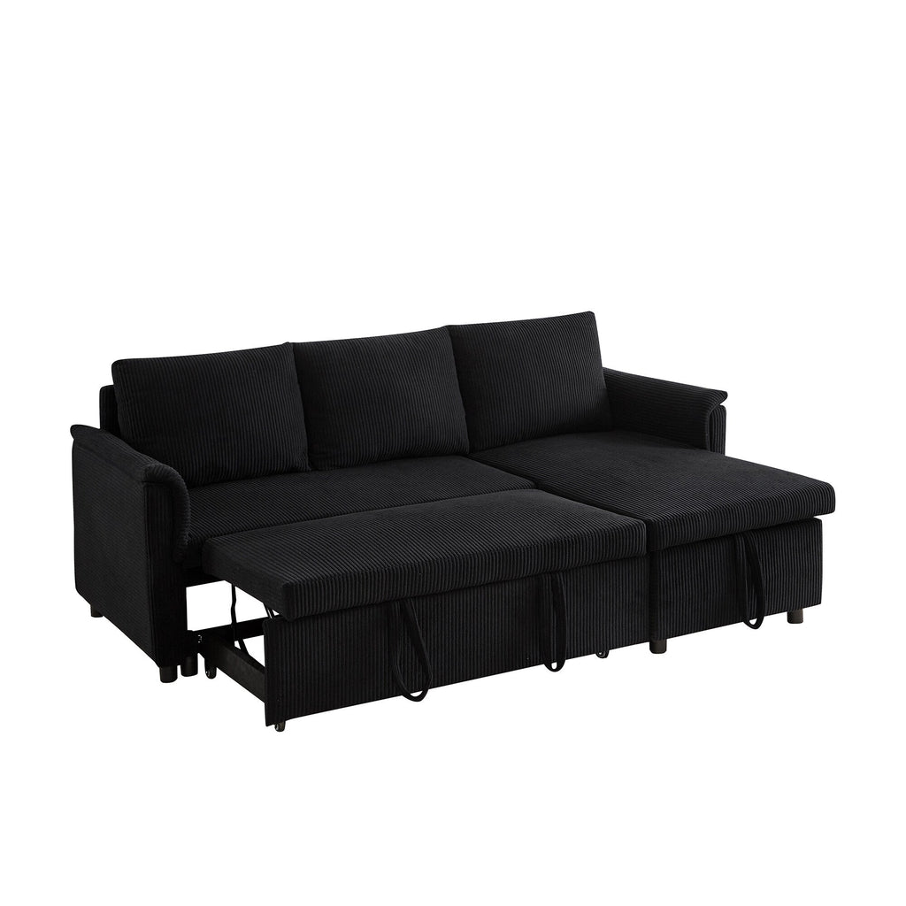 Canapé deux places avec méridienne, canapé d'angle modulable convertible avec méridienne de rangement