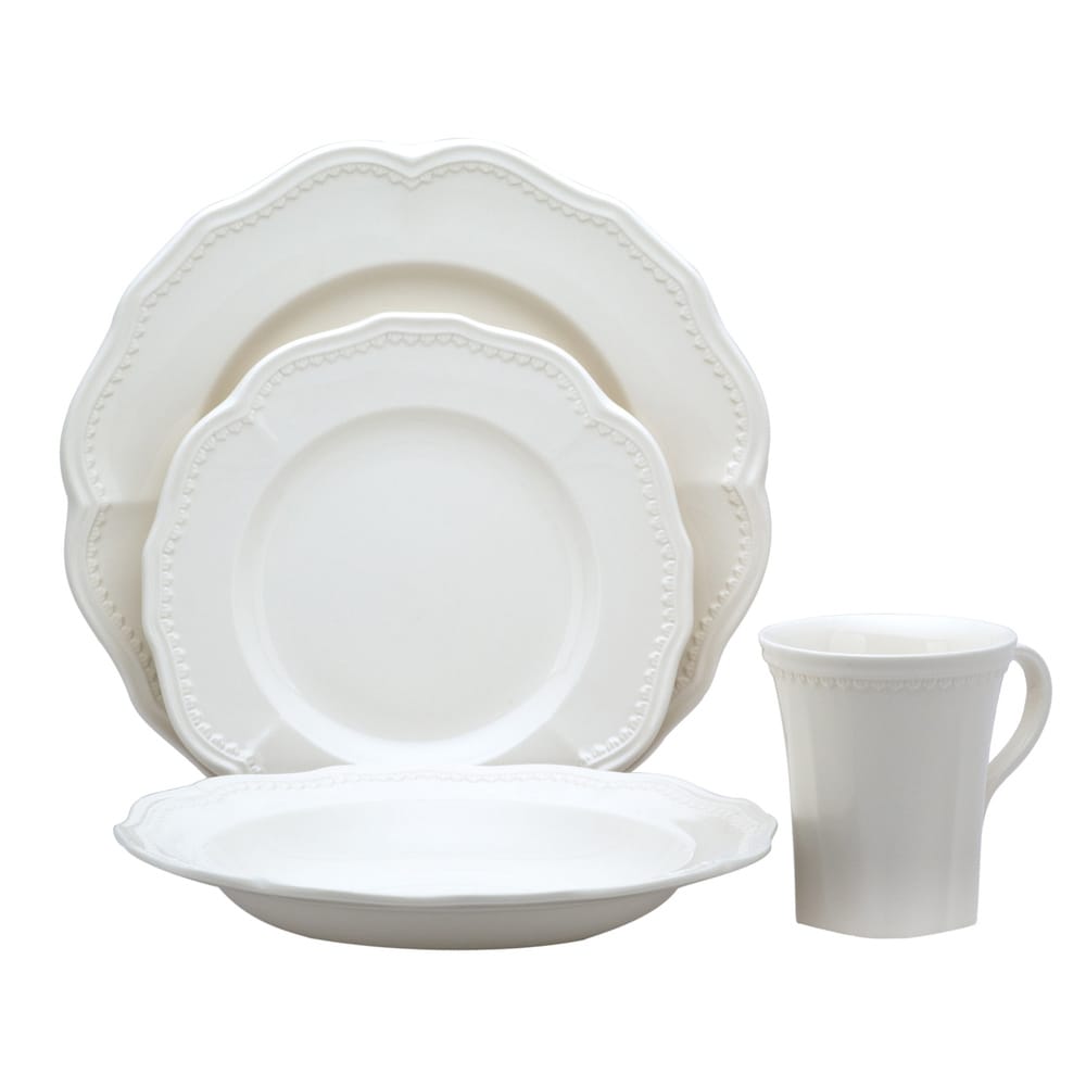 Service de table 16 pièces Red Vanilla Classic White