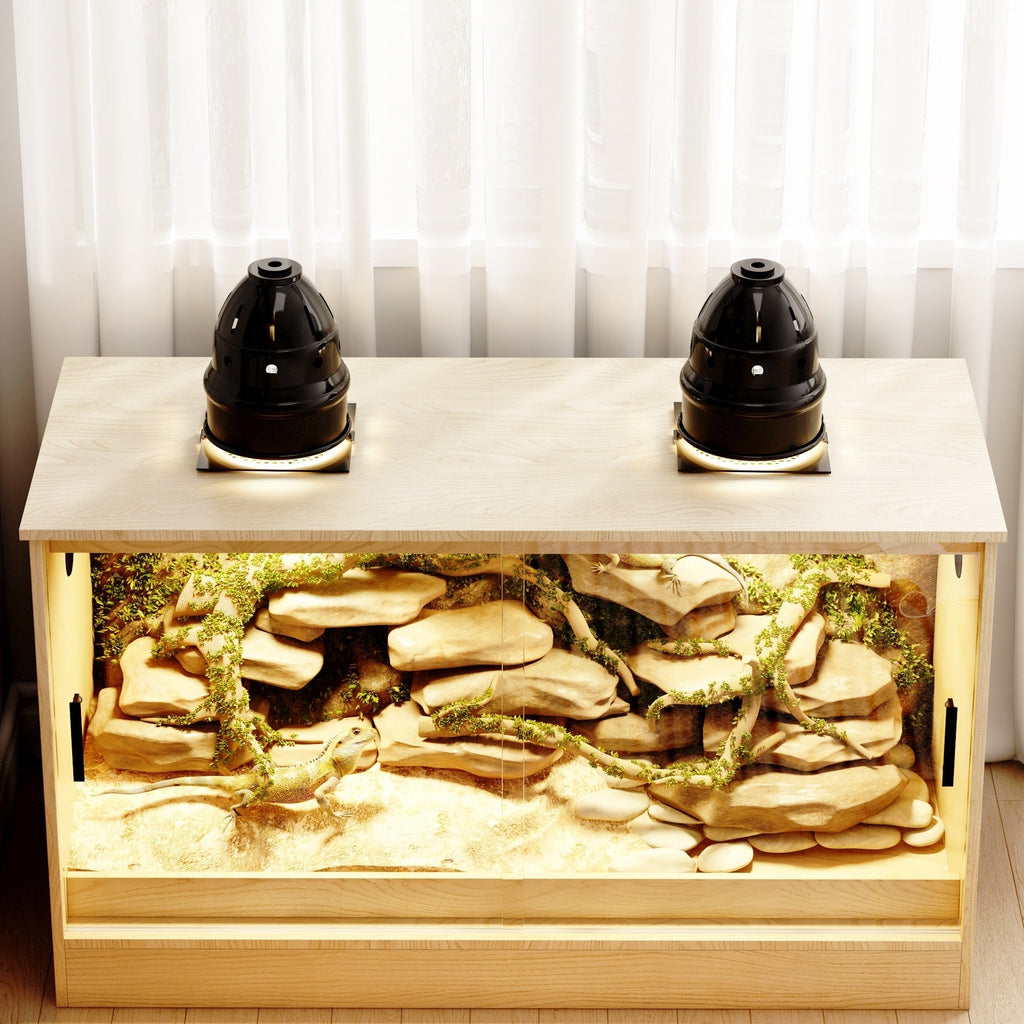 Habitat pour reptiles - Terrarium spacieux pour lézards, serpents et autres - 47,2