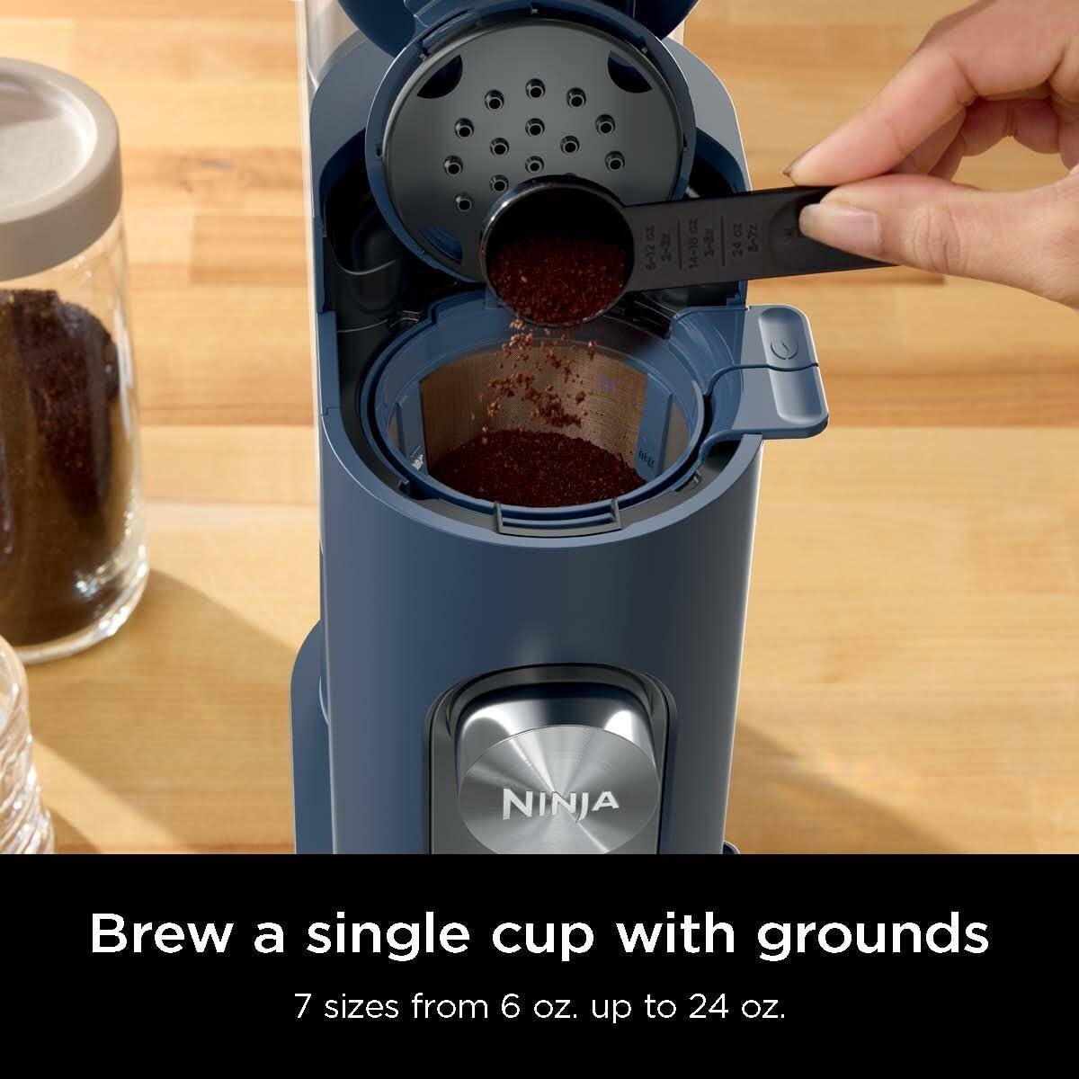Cafetière à dosettes individuelles, compatible avec les capsules K-Cup, réservoir de 1,6 L, tailles de préparation de 177 à 710 ml, option café glacé
