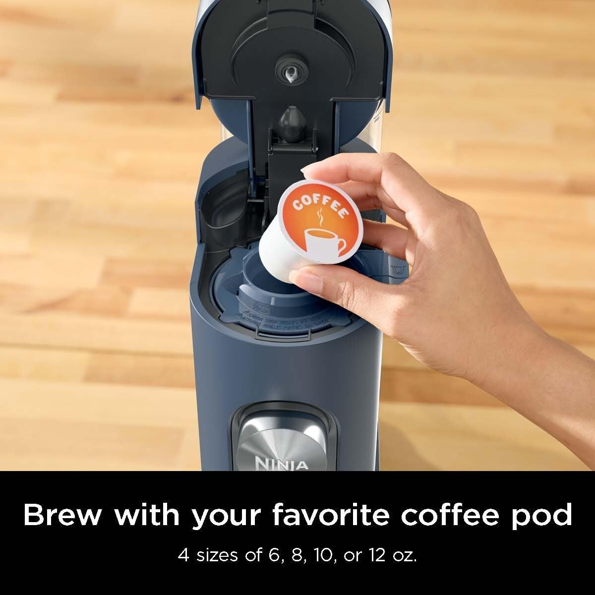 Cafetière à dosettes individuelles, compatible avec les capsules K-Cup, réservoir de 1,6 L, tailles de préparation de 177 à 710 ml, option café glacé
