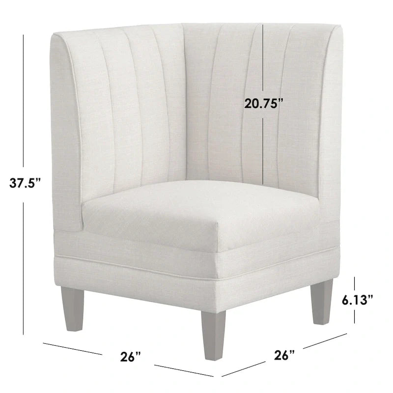 Ensemble de banquette rembourrée 3 pièces Lifestorey Kerrington à dossier capitonné