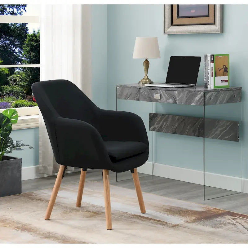 Fauteuil d'appoint rembourré à oreilles Charlotte « Take a Seat » de Convenience Concepts