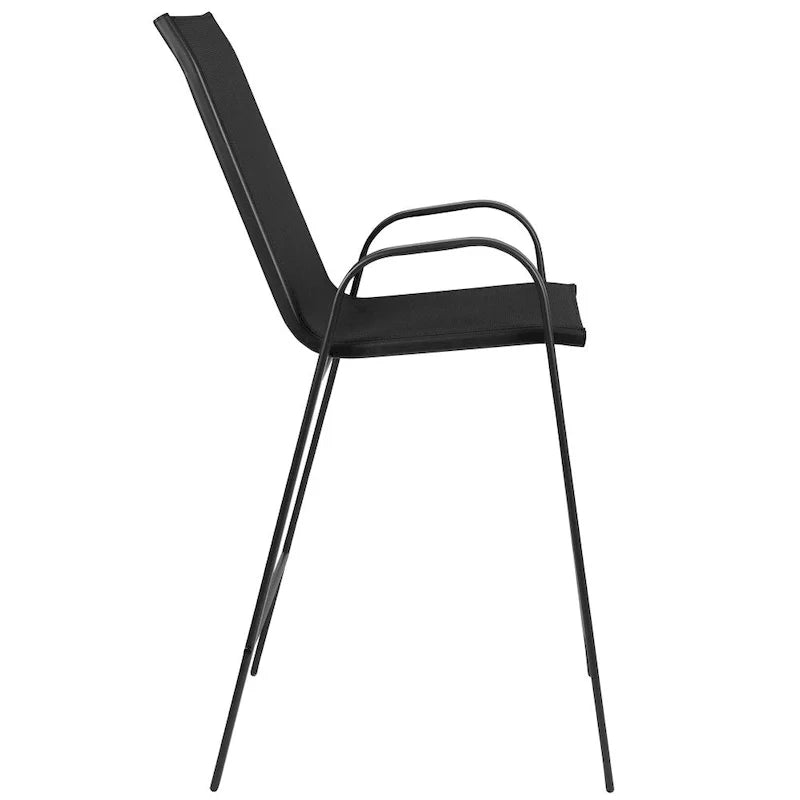 Lot de 4 tabourets de bar d'extérieur avec matériau Flex Comfort - Tabouret de terrasse
