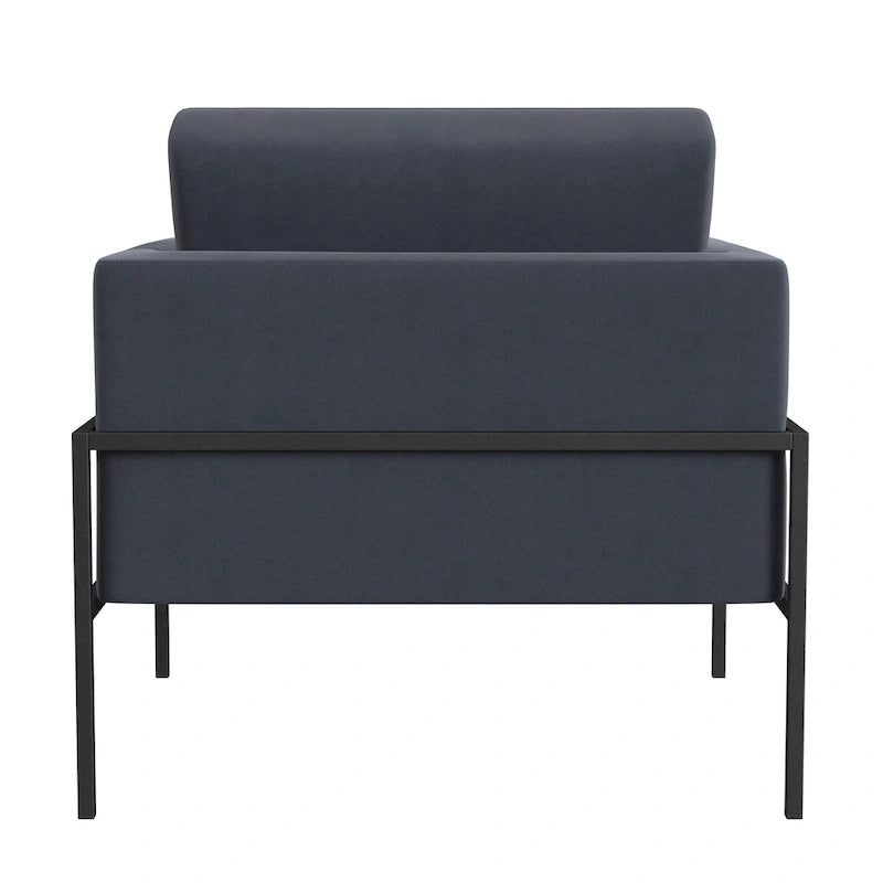 Fauteuil club moderne HomePop rembourré avec cadre en métal