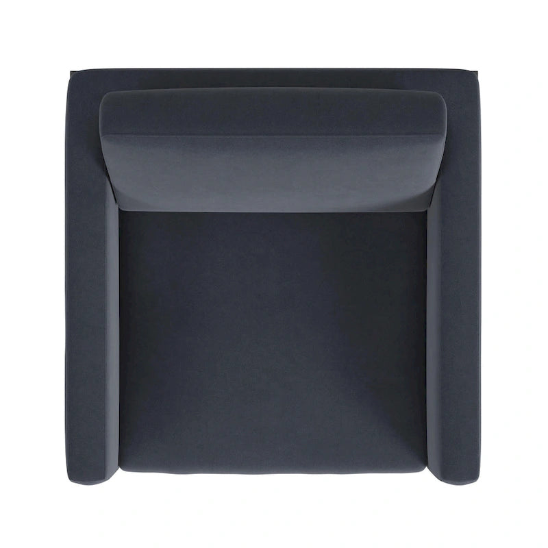Fauteuil club moderne HomePop rembourré avec cadre en métal