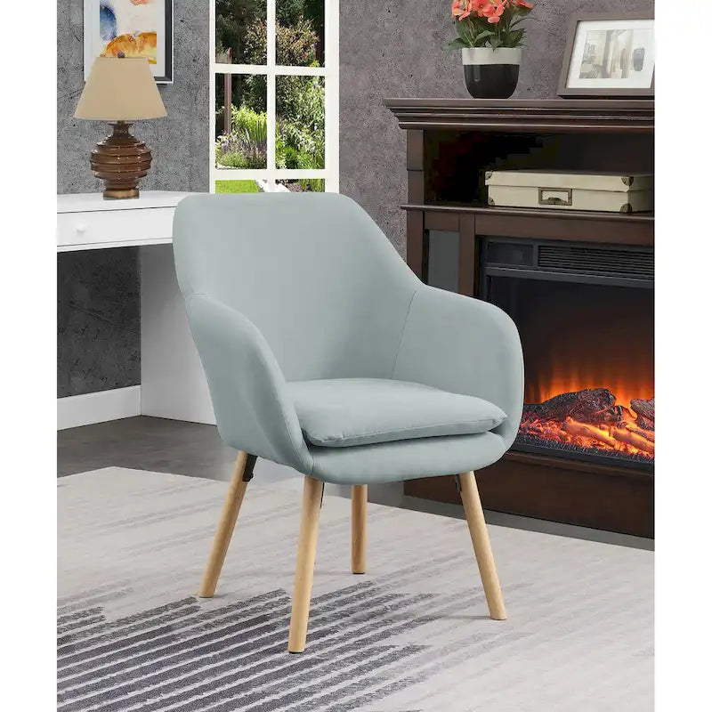 Fauteuil d'appoint rembourré à oreilles Charlotte « Take a Seat » de Convenience Concepts