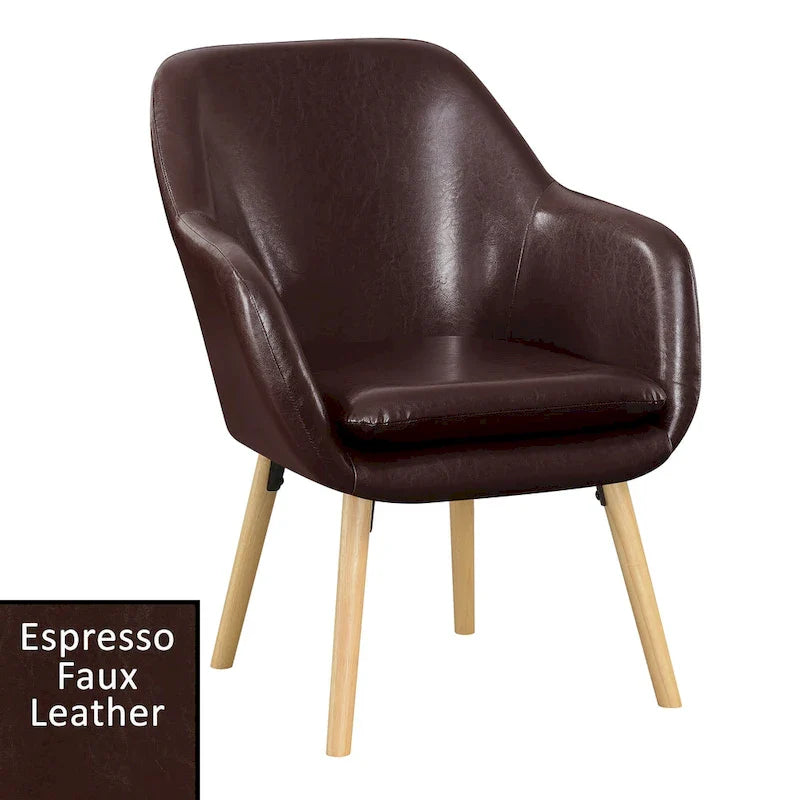 Fauteuil d'appoint rembourré à oreilles Charlotte « Take a Seat » de Convenience Concepts